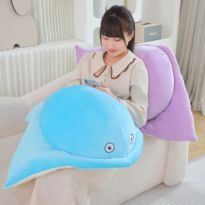 Pastel Purple Blue Stingray Plushies-Enchanted peach