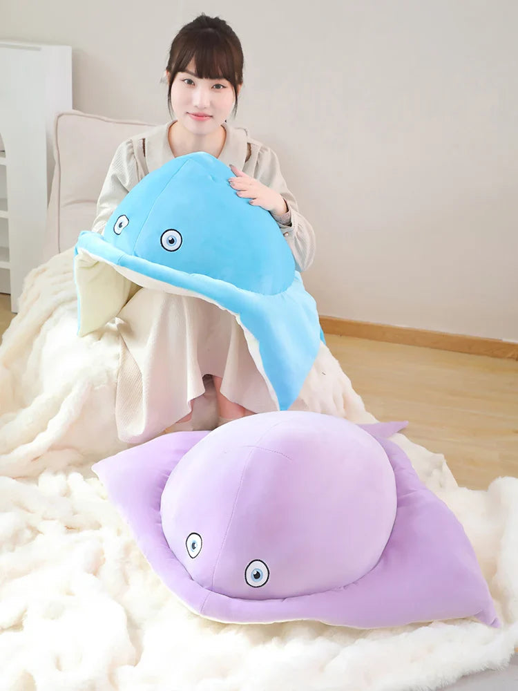 Pastel Purple Blue Stingray Plushies-Enchanted peach