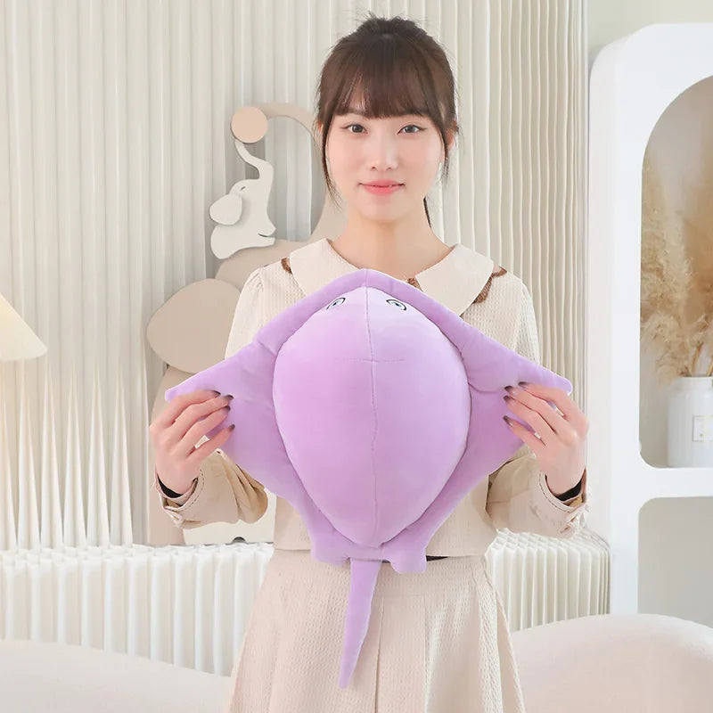 Pastel Purple Blue Stingray Plushies-Enchanted peach