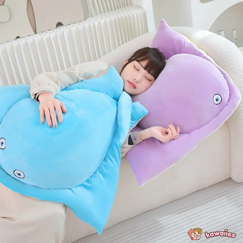 Pastel Purple Blue Stingray Plushies-Enchanted peach