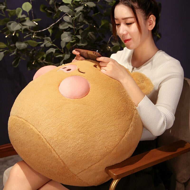 Perky Pigs Ball Plushie-Enchanted peach