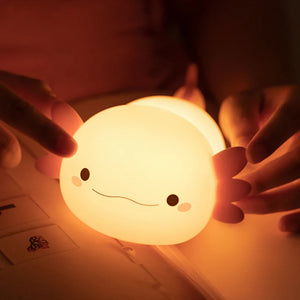 Pink Axolotl LED Night Light-Enchanted peach