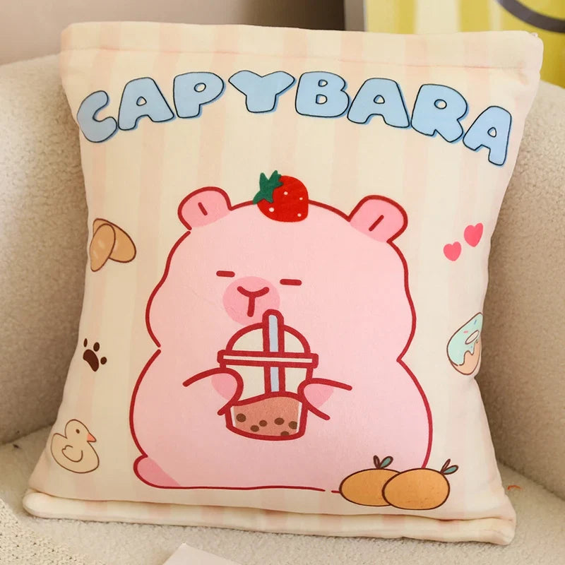 Pink Brown Capybara Candy Bag Plushies-Enchanted peach