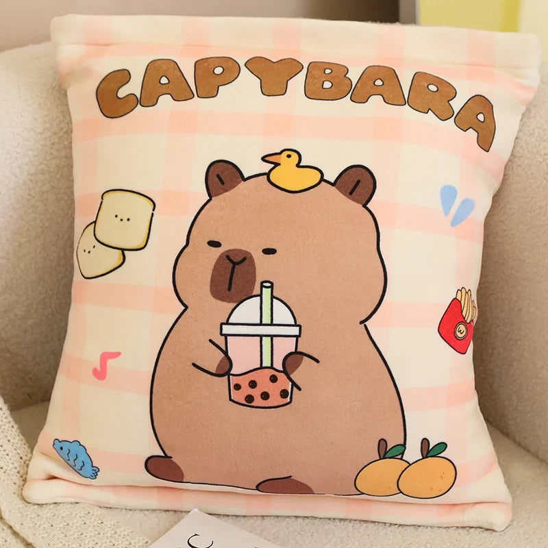 Pink Brown Capybara Candy Bag Plushies-Enchanted peach