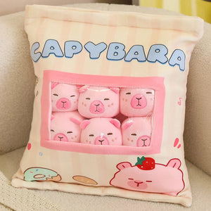 Pink Brown Capybara Candy Bag Plushies-Enchanted peach