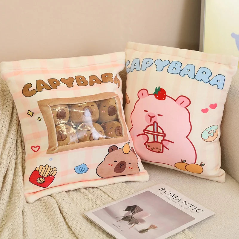 Pink Brown Capybara Candy Bag Plushies-Enchanted peach