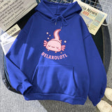 Pink Chilling Axolotl Unisex Hoodies-Enchanted peach