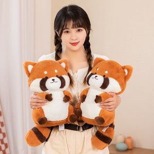 Pippin the Lovely Cute Red Panda Plush-Enchanted peach