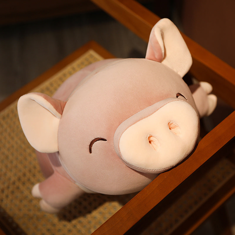 Poppy the Pink Jumbo Pig Plushie-Enchanted peach