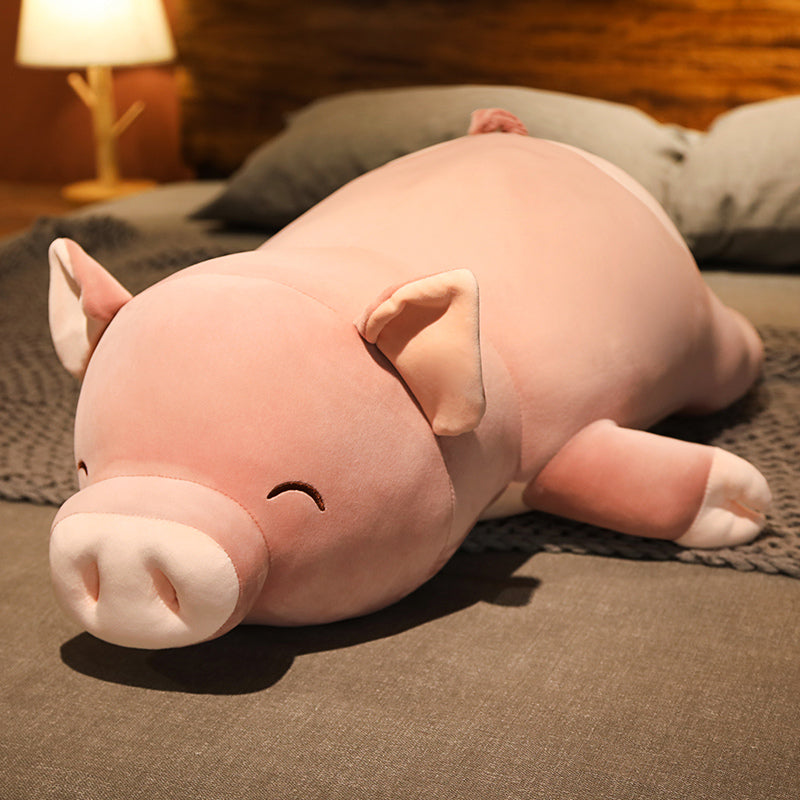 Poppy the Pink Jumbo Pig Plushie-Enchanted peach