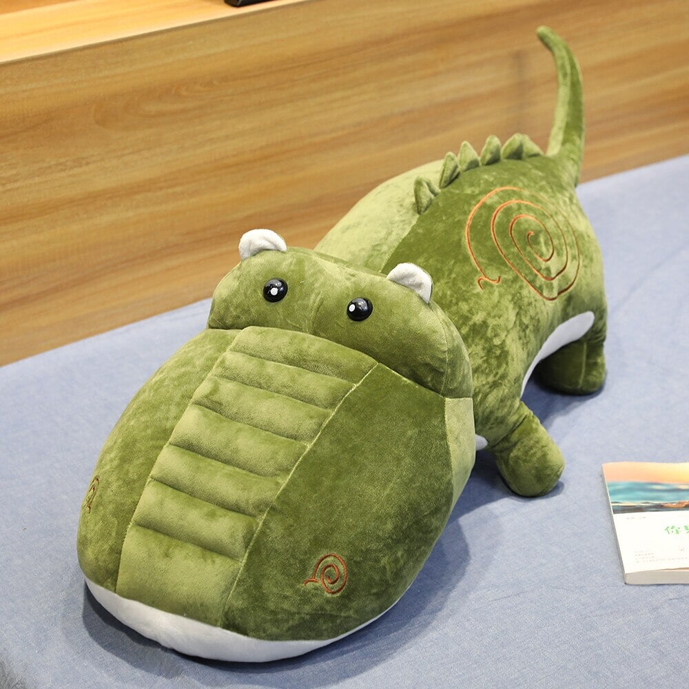 Poppy the Prehistoric Purussaurus Crocodile Plushie-Enchanted peach