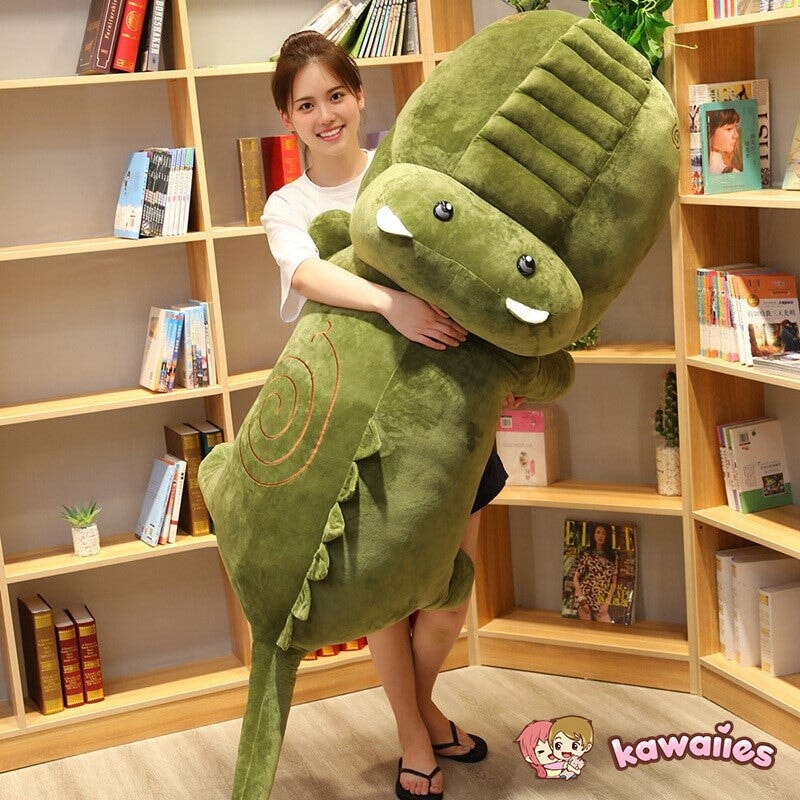 Poppy the Prehistoric Purussaurus Crocodile Plushie-Enchanted peach