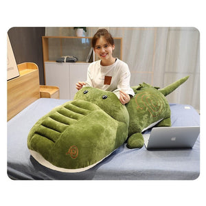 Poppy the Prehistoric Purussaurus Crocodile Plushie-Enchanted peach