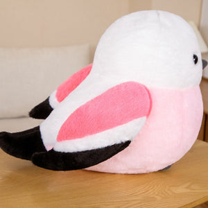 Puffy Vibrant Bird Plushies-Enchanted peach