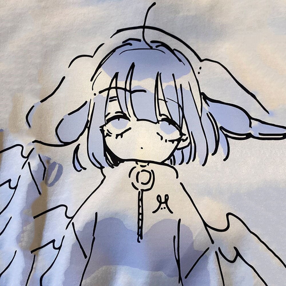 Purple Anime Angel Women's Sweatshirt-Enchanted peach