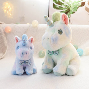 Rainbow Galaxy Unicorn Plushie Collection-Enchanted peach