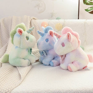 Rainbow Galaxy Unicorn Plushie Collection-Enchanted peach