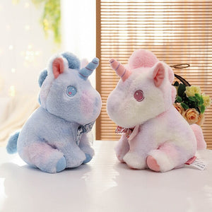 Rainbow Galaxy Unicorn Plushie Collection-Enchanted peach