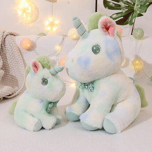 Rainbow Galaxy Unicorn Plushie Collection-Enchanted peach