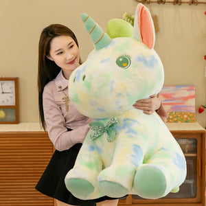 Rainbow Galaxy Unicorn Plushie Collection-Enchanted peach