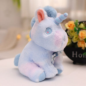 Rainbow Galaxy Unicorn Plushie Collection-Enchanted peach