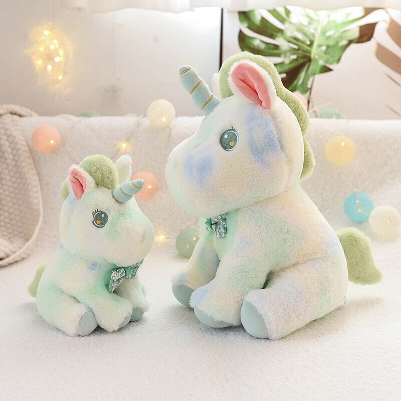 Rainbow Galaxy Unicorn Plushie Collection-Enchanted peach