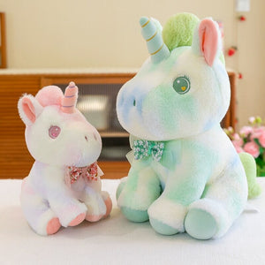 Rainbow Galaxy Unicorn Plushie Collection-Enchanted peach