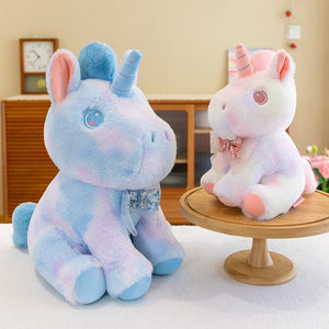 Rainbow Galaxy Unicorn Plushie Collection-Enchanted peach