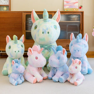 Rainbow Galaxy Unicorn Plushie Collection-Enchanted peach