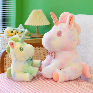 Rainbow Galaxy Unicorn Plushie Collection-Enchanted peach