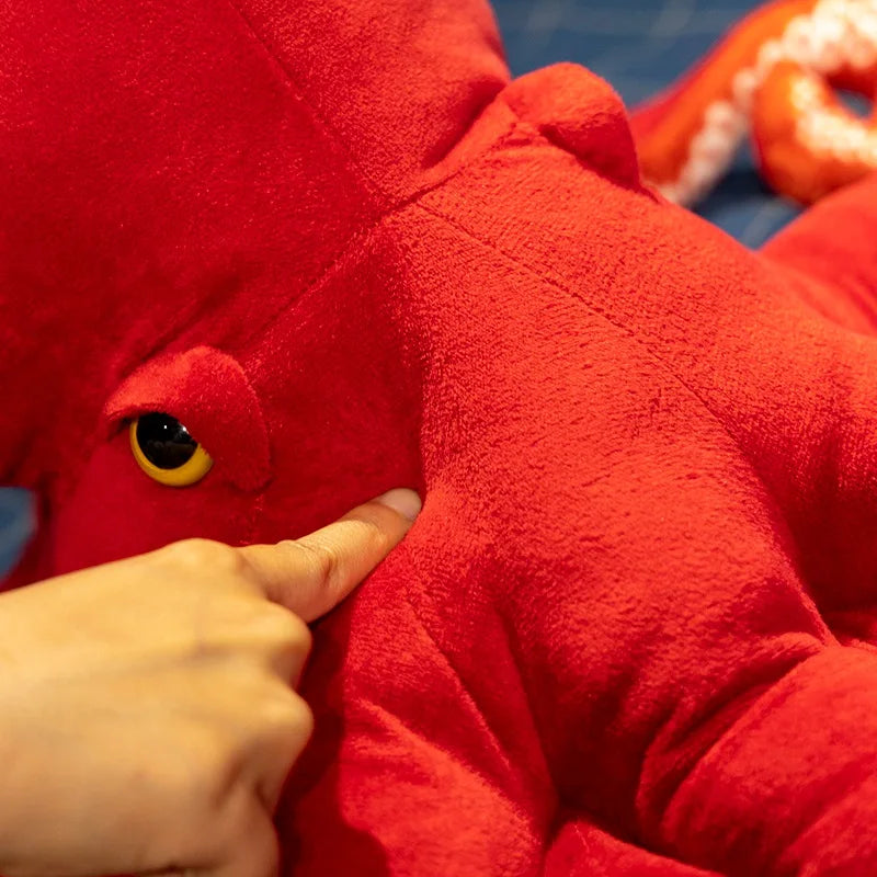 Red Life-like Octopus Plushie-Enchanted peach