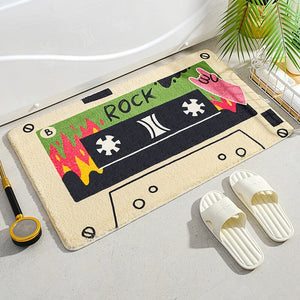 Retro Classic Cassette Music Tape Soft Bath Mat-Enchanted peach