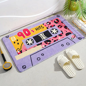 Retro Classic Cassette Music Tape Soft Bath Mat-Enchanted peach