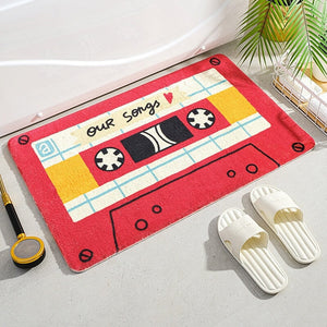 Retro Classic Cassette Music Tape Soft Bath Mat-Enchanted peach