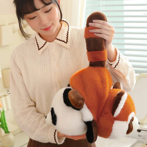 Reversible Red Panda to Panda Plush-Enchanted peach