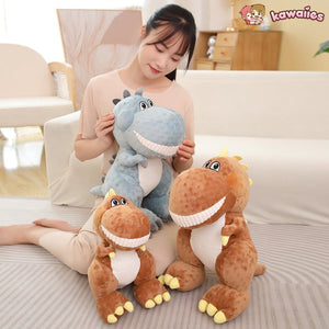 Rexy the Friendly Dinosaur Plushies-Enchanted peach