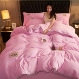 Rose Gray Pink Velvet 3 Pc Bedding Set-Enchanted peach