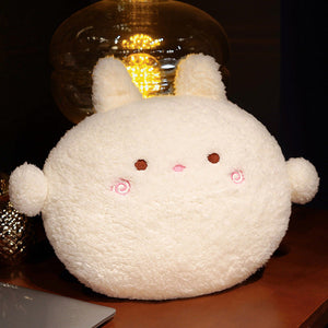 Round Fluffy Animal Pillow Plushie Collection-Enchanted peach