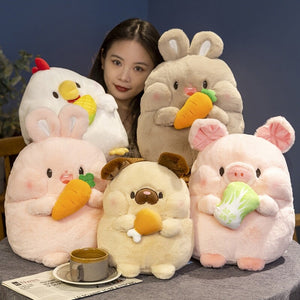 Round Fluffy Chonky Squad Plushies-Enchanted peach