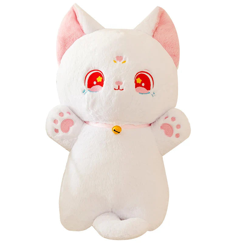 Sailor Moon Fluffy Black White Cat Plushies-Enchanted peach