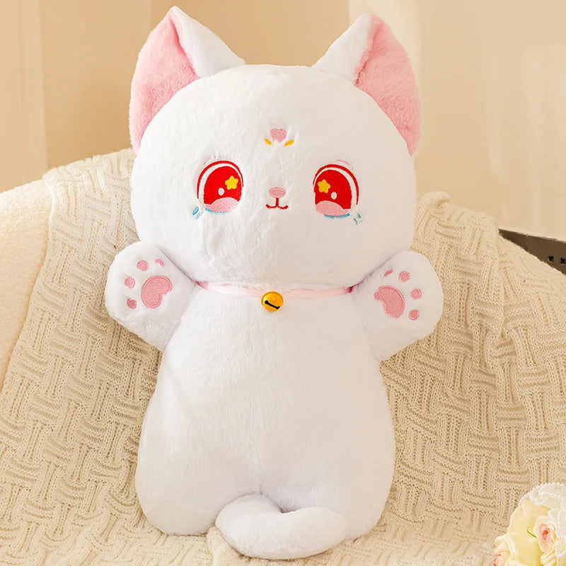 Sailor Moon Fluffy Black White Cat Plushies-Enchanted peach