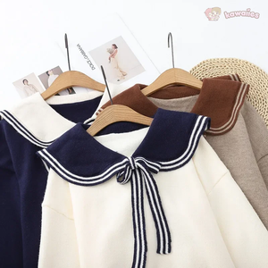 Sailor Moon Inspired Collar Long Sleeve Cardigan-Enchanted peach