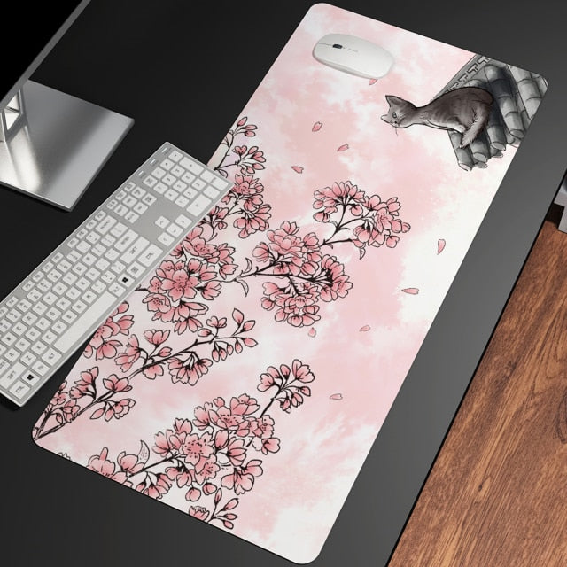 Sakura Cherry Blossom Large Mouse Pad Collection-Enchanted peach