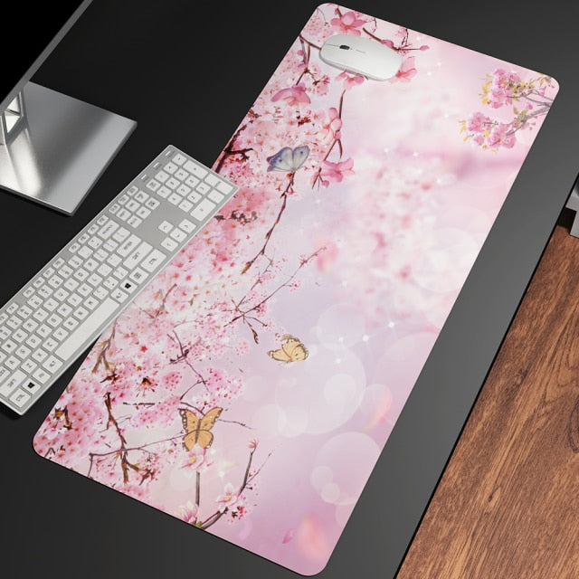 Sakura Cherry Blossom Large Mouse Pad Collection-Enchanted peach