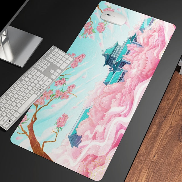 Sakura Cherry Blossom Large Mouse Pad Collection-Enchanted peach