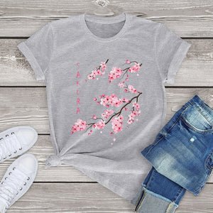 Sakura Cherry Blossom Tee-Enchanted peach