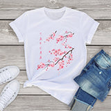 Sakura Cherry Blossom Tee-Enchanted peach