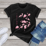 Sakura Cherry Blossom Tee-Enchanted peach