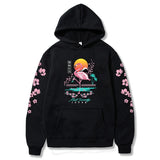 Sakura Flamingo Sunset Unisex Hoodie-Enchanted peach