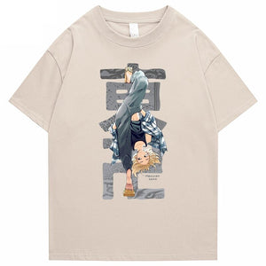 Sano Manjiro East Manji Print Tee-Enchanted peach